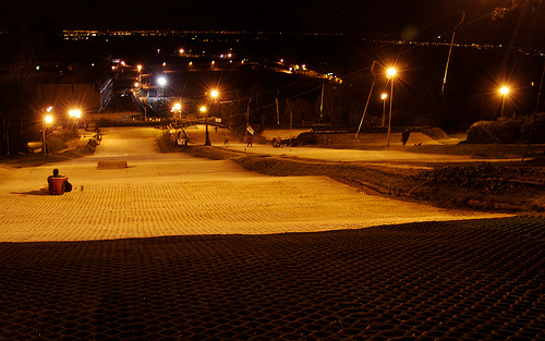 skiing at night at kilternan